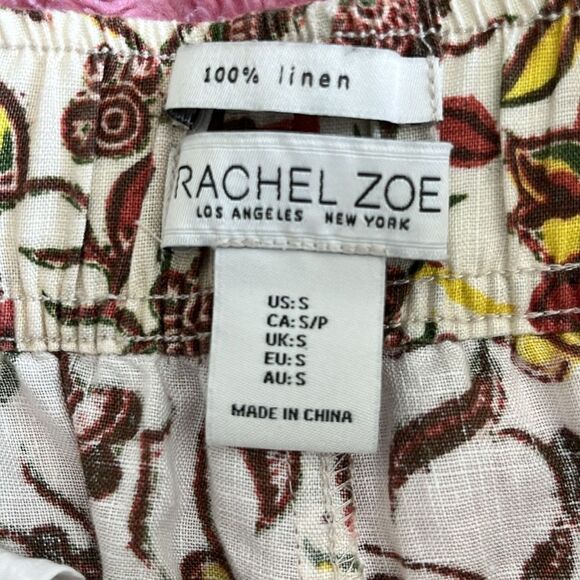 Rachel Zoe Pure Linen Wide Leg Elastic Waist Pants Pockets SZ S NWOT - Picture 6 of 7